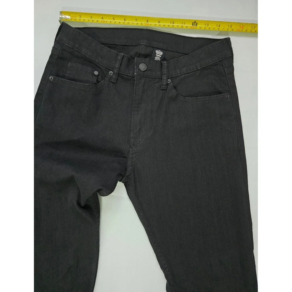 H&M &Denim Mens Super Skinny Jeans Black Size 32 Stretch Low Rise
